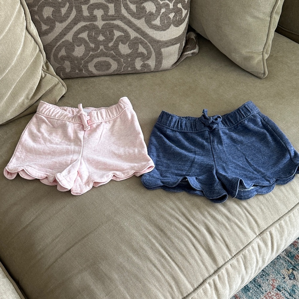 GAP Kids Scalloped Hem Shorts - Pink and Blue